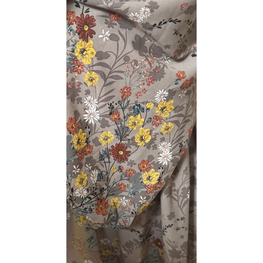 Maurices Floral Ruched Long Sleeve Dress Size XL - Picture 7 of 11